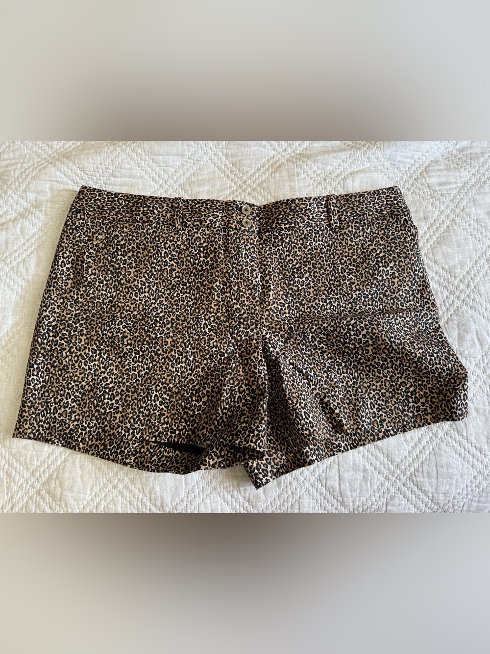 NWT White House Black Market Leopard shorts 16